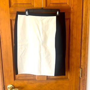 Club Monaco allegra black and white lined pencil skirt.